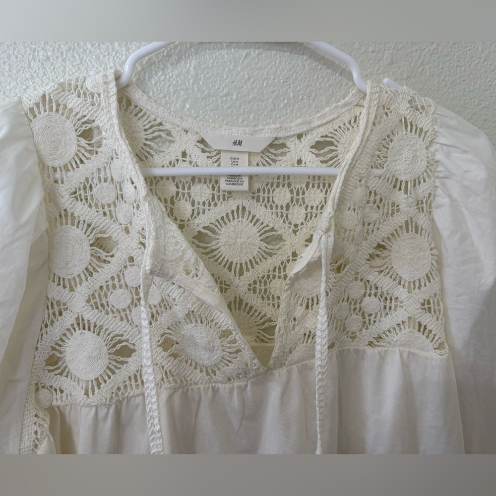 NWOT H&M Lace Detail Jersey Dress Size Medium - Picture 3 of 6